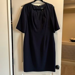 Navy blue Adrian Papell short sleeve dress size 14.